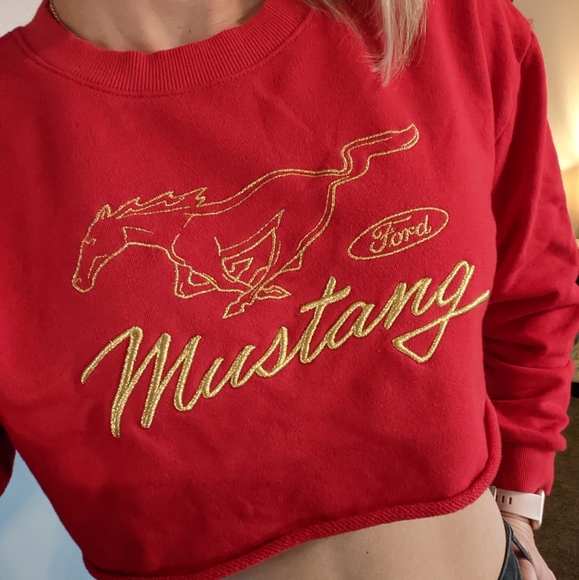 Forever 21 Tops - Ford Mustang Cropped Sweatshirt